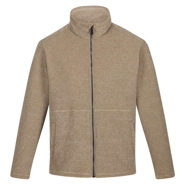 Gold Sand - Front - Regatta Mens Eilon Lines Fleece Jacket
