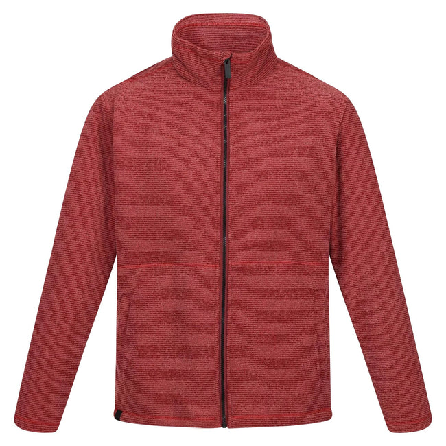 Syrah Red - Front - Regatta Mens Eilon Lines Fleece Jacket