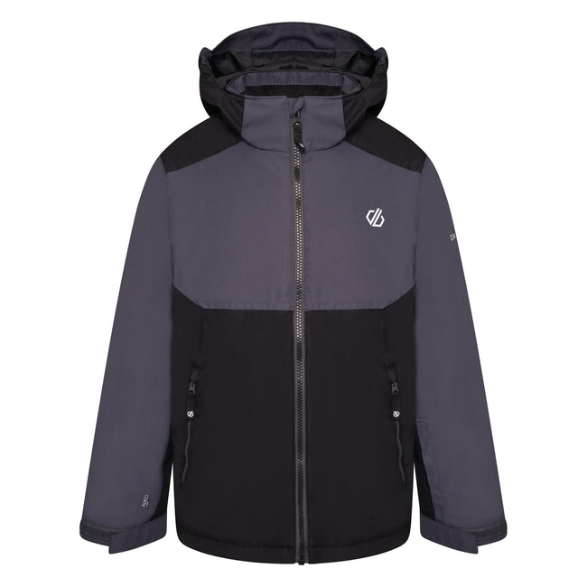 Ebony-Black - Front - Dare 2B Childrens-Kids Impose III Ski Jacket
