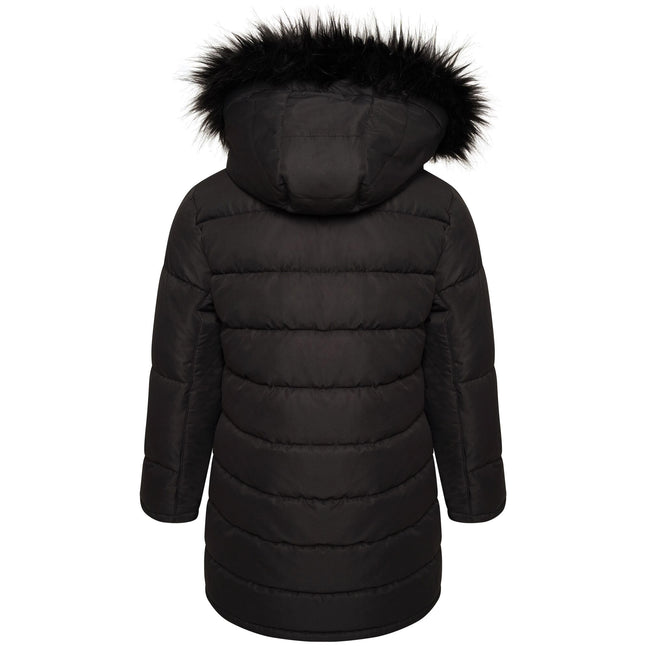Black - Back - Dare 2B Girls Striking II Waterproof Jacket