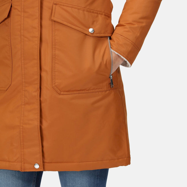 Copper Almond - Lifestyle - Regatta Womens-Ladies Romine Waterproof Parka
