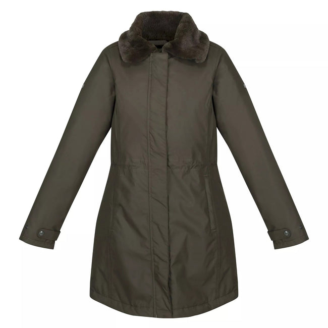 Dark Khaki - Front - Regatta Womens-Ladies Renata Parka