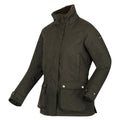Dark Khaki - Side - Regatta Womens-Ladies Leighton Waterproof Jacket