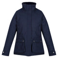 Navy - Front - Regatta Womens-Ladies Leighton Waterproof Jacket