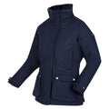 Navy - Side - Regatta Womens-Ladies Leighton Waterproof Jacket