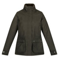 Dark Khaki - Front - Regatta Womens-Ladies Leighton Waterproof Jacket