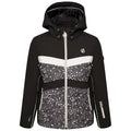 Black-White - Front - Dare 2B Girls Belief II Ski Jacket