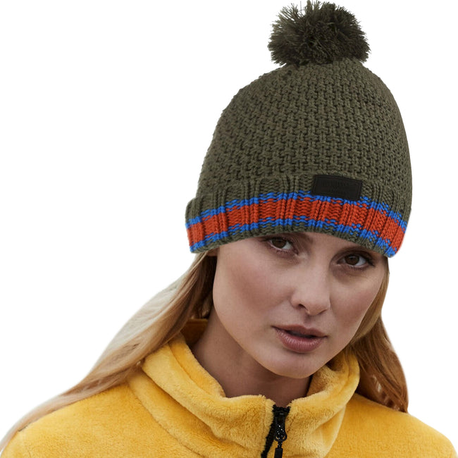 Dark Khaki - Back - Regatta Childrens-Kids Davin V Beanie