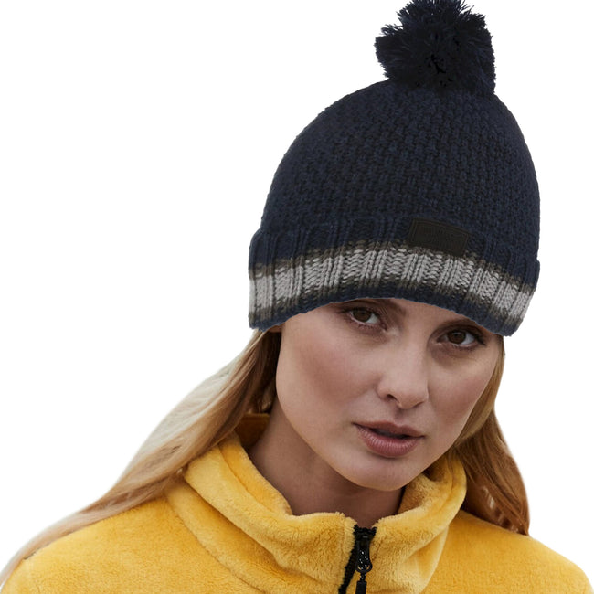 Navy - Back - Regatta Childrens-Kids Davin V Beanie