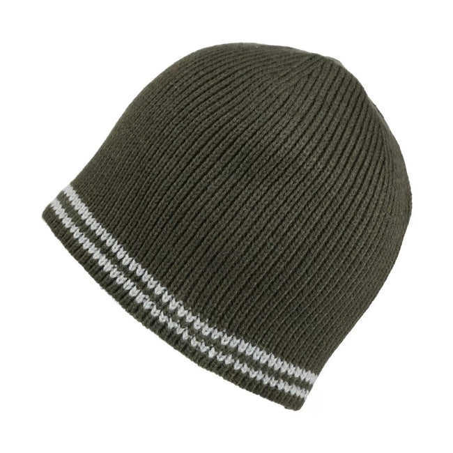 Dark Khaki - Front - Regatta Mens Balton III Knitted Beanie