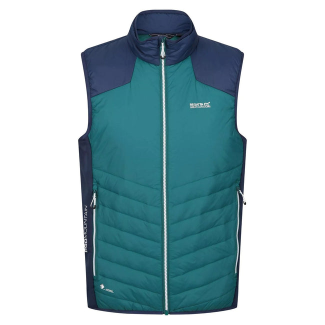 Pacific Green-Admiral Blue - Front - Regatta Mens Halton VI Lightweight Body Warmer
