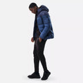 Navy-Moonlight Denim - Close up - Regatta Mens Carnan Padded Jacket