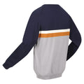Navy-Storm Grey - Side - Regatta Mens Kaelen Colour Block Knitted Sweater