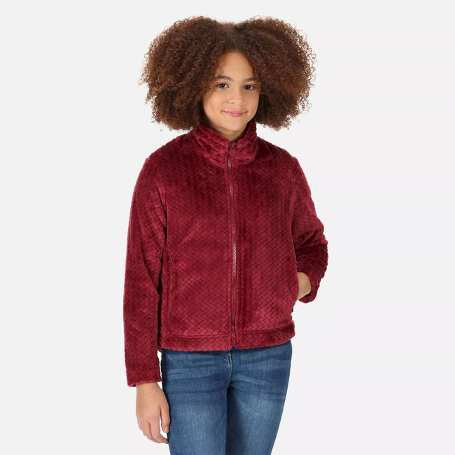 Dark Pimento - Pack Shot - Regatta Childrens-Kids Kallye Ripple Fleece Jacket