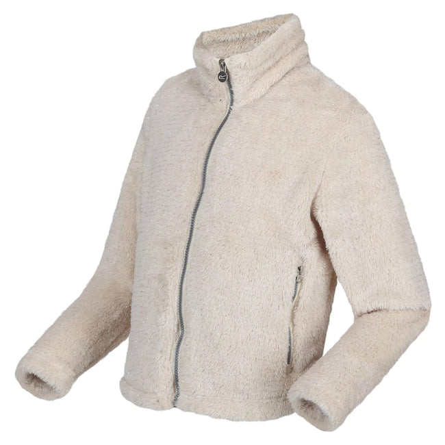 Light Vanilla - Side - Regatta Childrens-Kids Kallye Ripple Fleece Jacket