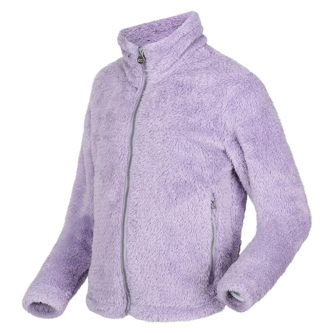 Heirloom Lilac - Side - Regatta Childrens-Kids Kallye Ripple Fleece Jacket
