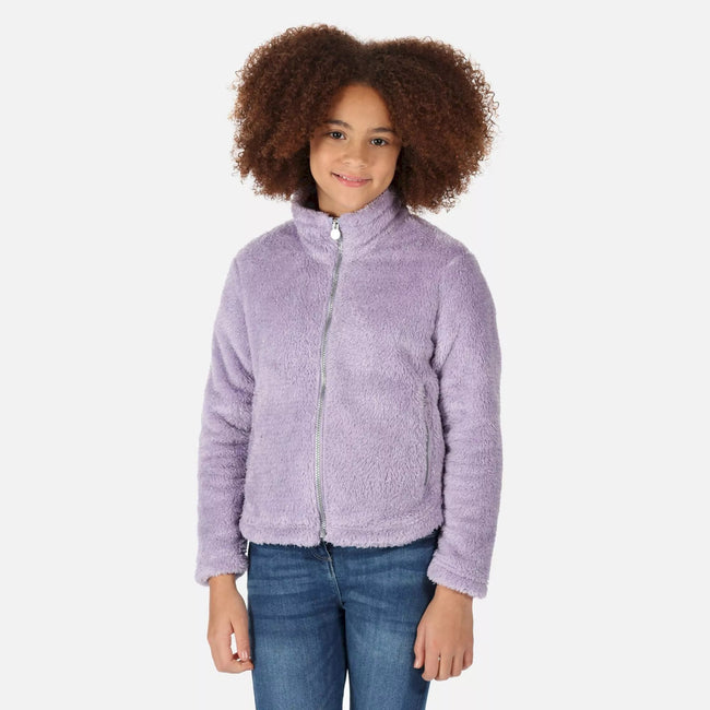 Heirloom Lilac - Pack Shot - Regatta Childrens-Kids Kallye Ripple Fleece Jacket