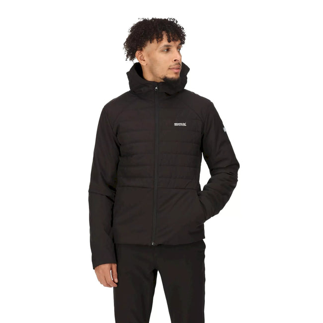 Black - Close up - Regatta Mens Daxford Full Zip Jacket