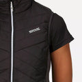 Black-Ash - Close up - Regatta Womens-Ladies Halton V Softshell Body Warmer