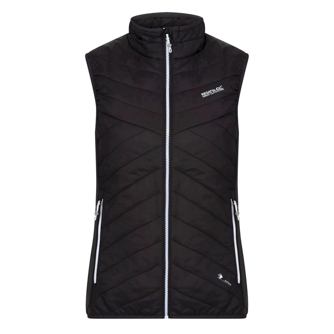 Black-Ash - Front - Regatta Womens-Ladies Halton V Softshell Body Warmer
