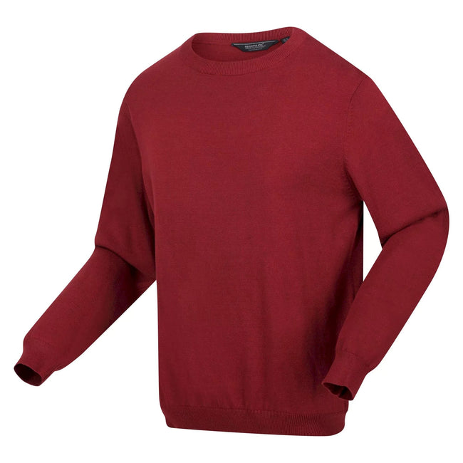 Syrah Red - Side - Regatta Mens Kaelen Jersey Knitted Sweater