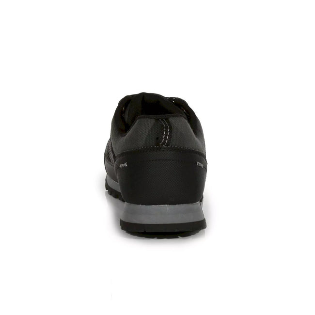 Black-Dark Steel - Back - Regatta Mens Blackthorn Evo Walking Shoes