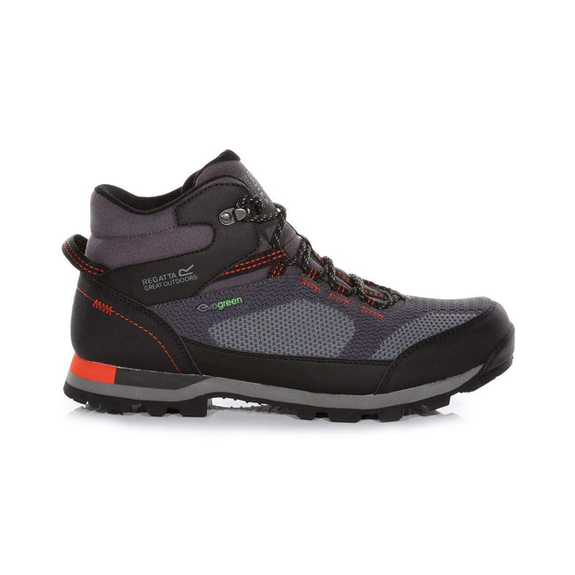 Dark Grey-Rusty Orange - Back - Regatta Mens Blackthorn Evo Walking Boots