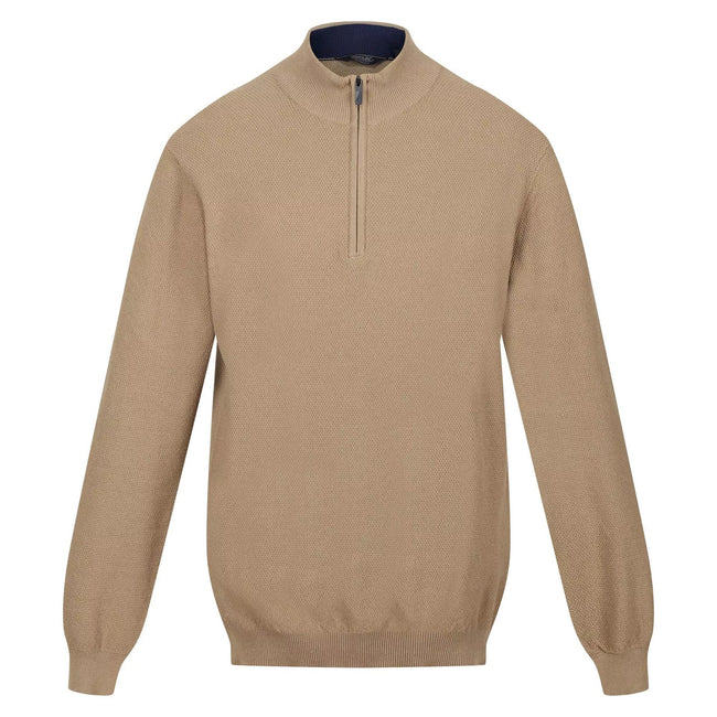 Gold Sand - Front - Regatta Mens Keaton Knitted Sweater