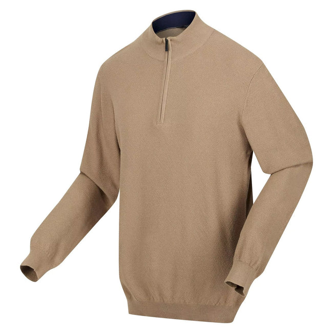 Gold Sand - Side - Regatta Mens Keaton Knitted Sweater
