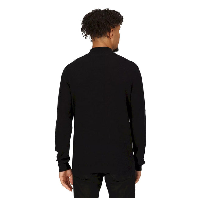 Black - Back - Regatta Mens Keaton Knitted Sweater