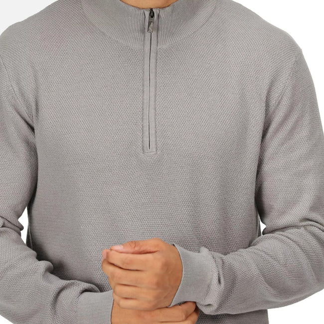 Storm Grey - Pack Shot - Regatta Mens Keaton Knitted Sweater
