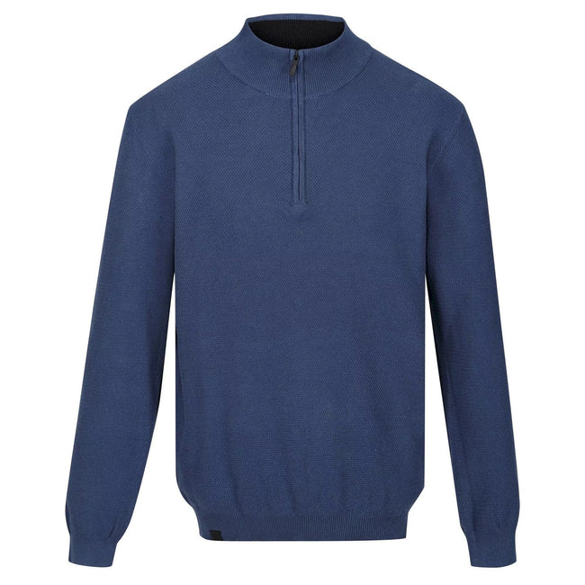 Dark Denim - Front - Regatta Mens Keaton Knitted Sweater