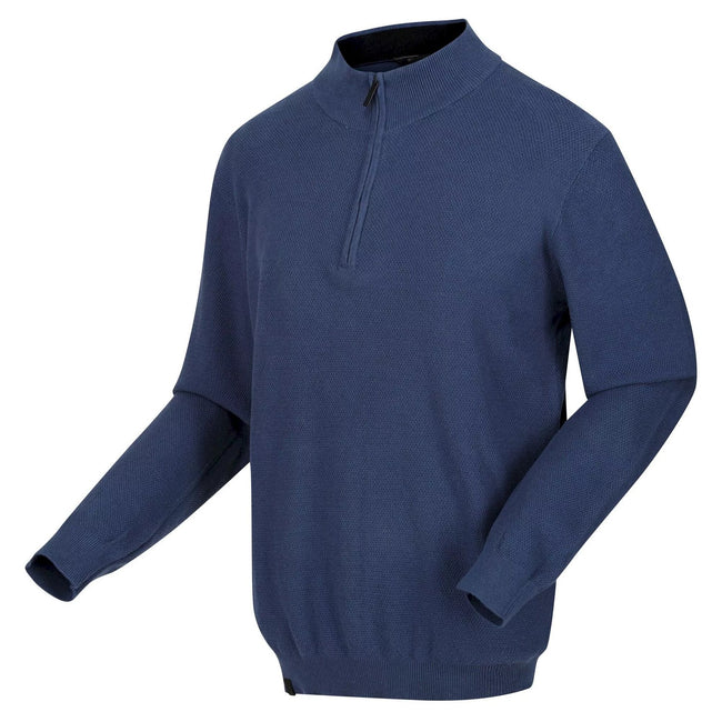 Dark Denim - Side - Regatta Mens Keaton Knitted Sweater