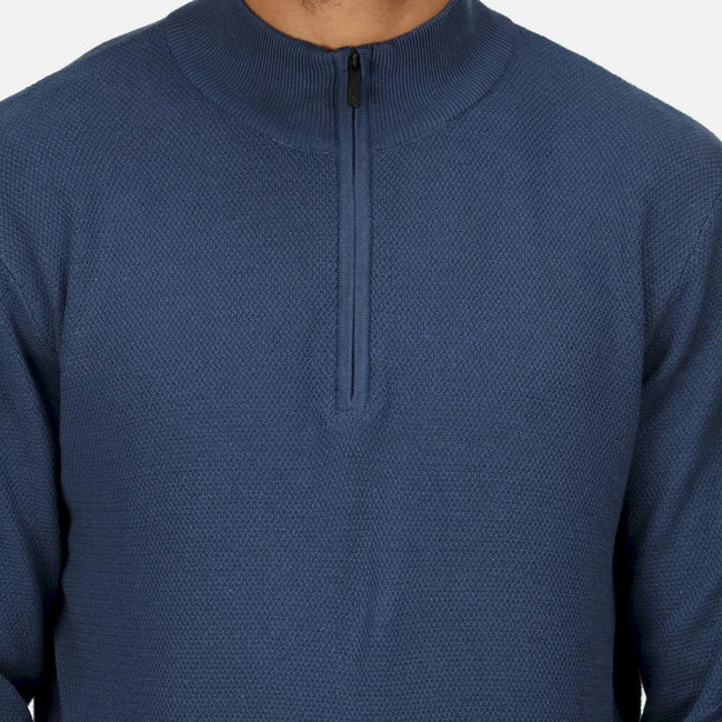 Dark Denim - Pack Shot - Regatta Mens Keaton Knitted Sweater