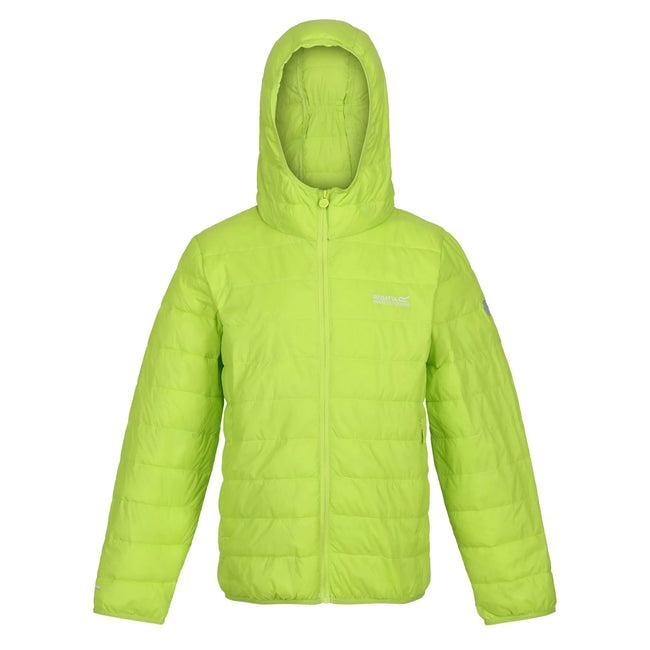 Bright Kiwi - Front - Regatta Childrens-Kids Hillpack Hooded Jacket