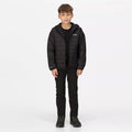 Black - Pack Shot - Regatta Childrens-Kids Hillpack Hooded Jacket