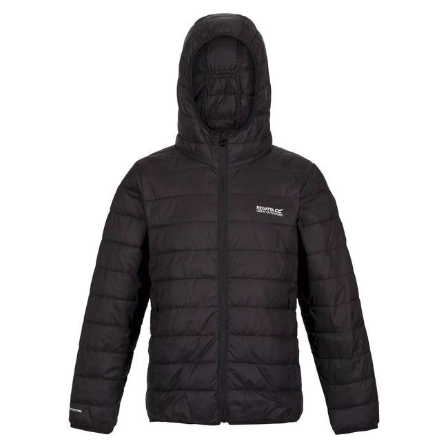 Black - Front - Regatta Childrens-Kids Hillpack Hooded Jacket