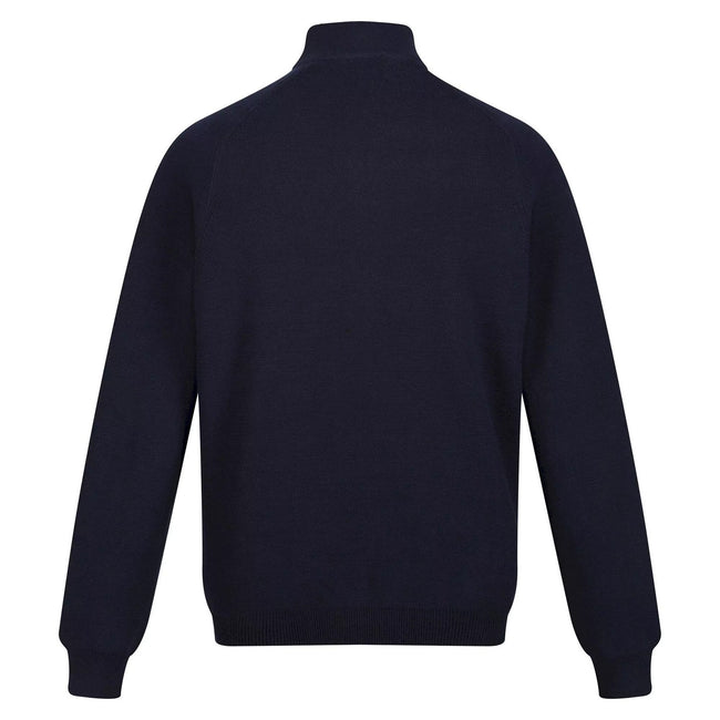 Navy - Back - Regatta Mens Kylo Knitted Full Zip Fleece Jacket