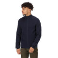 Navy - Pack Shot - Regatta Mens Kylo Knitted Full Zip Fleece Jacket