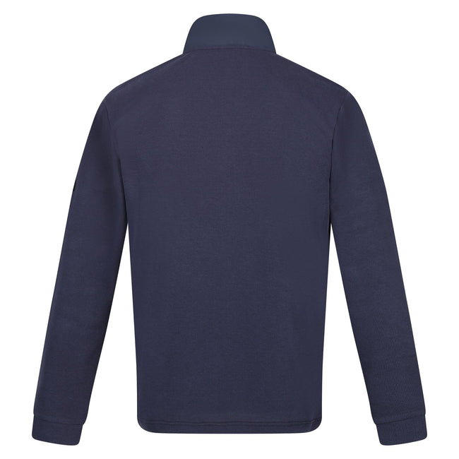 Navy - Back - Regatta Mens Galino Button Detail Sweatshirt