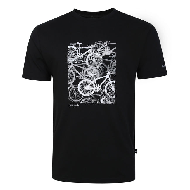 Black - Front - Dare 2B Mens Fundament Bicycle T-Shirt