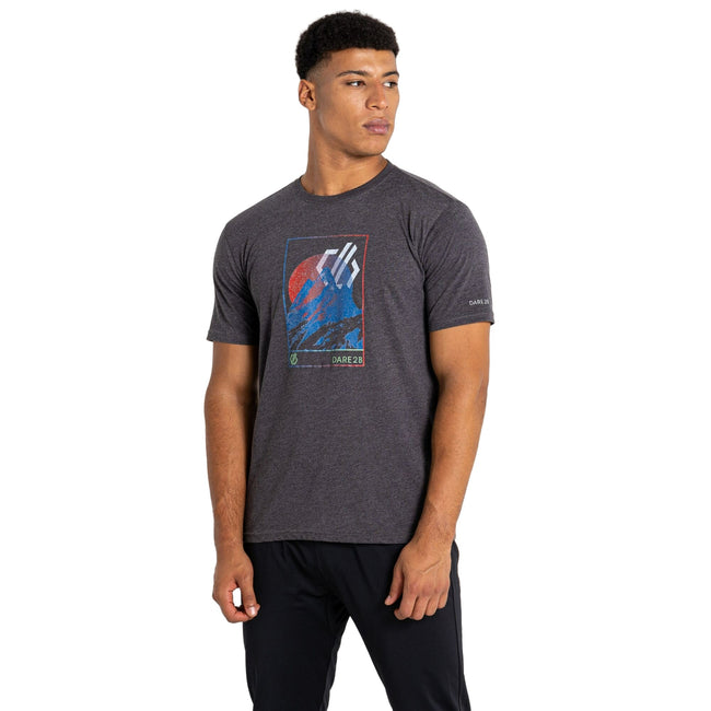 Charcoal Grey Marl - Side - Dare 2B Mens Assertion Mountain T-Shirt