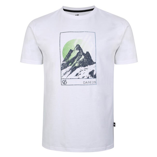 White - Front - Dare 2B Mens Assertion Mountain T-Shirt