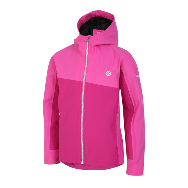 Raspberry Rose - Side - Dare 2B Childrens-Kids Explore Waterproof Jacket