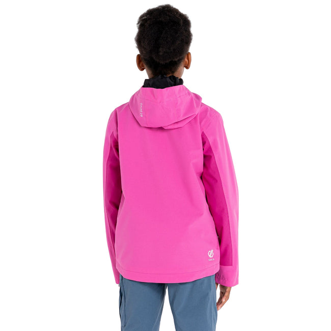 Raspberry Rose - Pack Shot - Dare 2B Childrens-Kids Explore Waterproof Jacket