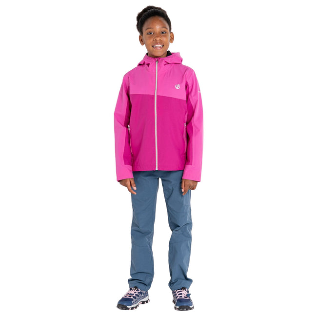 Raspberry Rose - Close up - Dare 2B Childrens-Kids Explore Waterproof Jacket