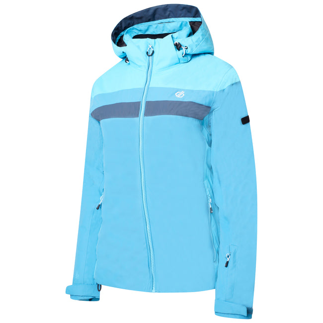 Capri Blue-River Blue-Orion Grey - Side - Dare 2B Womens-Ladies Rapport Ski Jacket