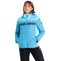 Capri Blue-River Blue-Orion Grey - Close up - Dare 2B Womens-Ladies Rapport Ski Jacket