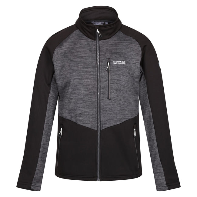 Black-Dark Grey - Front - Regatta Mens Farson II Soft Shell Jacket
