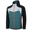 Slate-Black - Side - Dare 2B Mens Latitudinal Hooded Soft Shell Jacket